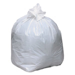 Linear-Low-Density Recycled Tall Kitchen Bags, Open-Face, 13 gal, 24" x 33", White, 15 Bags/Roll, 10 Rolls/Box