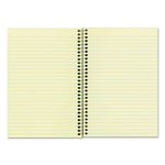 Single-Subject Wirebound Notebooks, Narrow Rule, Brown Board Cover, (80) 8.25 x 6.88 Eye-Ease Green Sheets