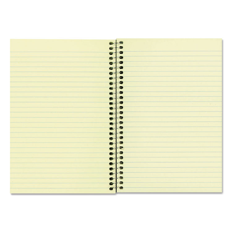 Single-Subject Wirebound Notebooks, Narrow Rule, Brown Board Cover, (80) 8.25 x 6.88 Eye-Ease Green Sheets