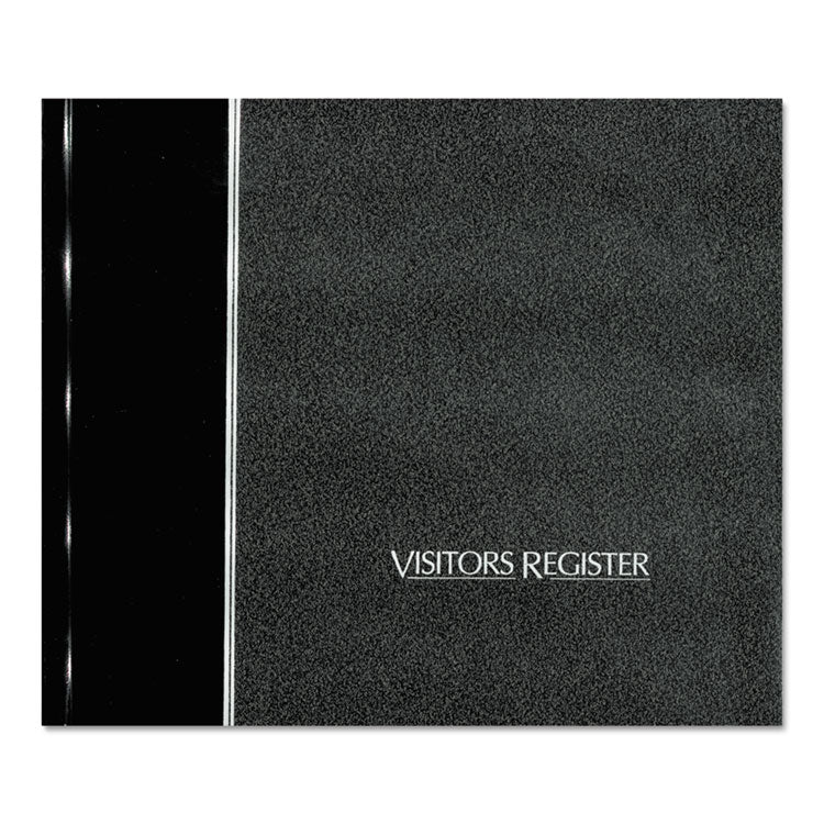 Hardcover Visitor Register Book, Black Cover, 9.78 X 8.5 Sheets, 128 Sheets/book