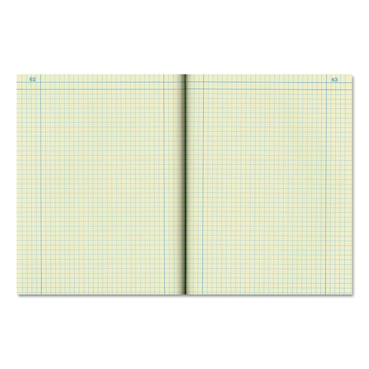 Computation Notebook, Quadrille Rule (4 sq/in), Brown Cover, (75) 11.75 x 9.25 Sheets