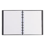 MiracleBind Notebook, 1-Subject, Medium/College Rule, Black Cover, (75) 9.25 x 7.25 Sheets