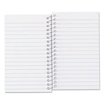 Paper Blanc Xtreme White Wirebound Memo Books, Narrow Rule, Randomly Assorted Cover Color, (60) 5 x 3 Sheets