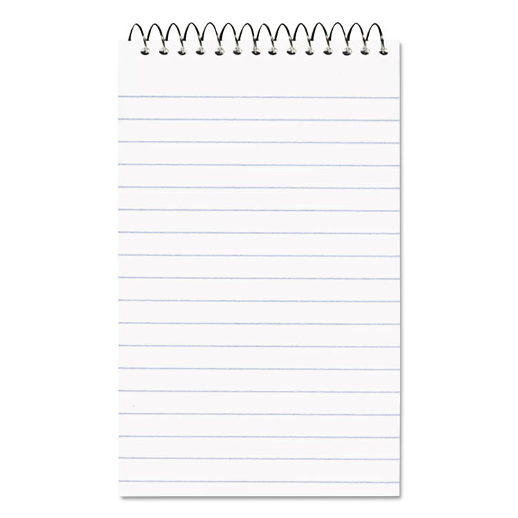 Paper Blanc Xtreme White Wirebound Memo Pads, Narrow Rule, Randomly Assorted Cover Colors, 60 White 3 X 5 Sheets