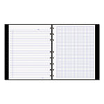 NotePro Quad Notebook, Data/Lab-Record Format with Narrow and Quadrille Rule Sections, Black Cover, (96) 9.25 x 7.25 Sheets