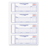 Purchase Order Book, 5 Lines, Two-Part Carbonless, 7 x 2.75, 4 Forms/Sheet, 400 Forms Total