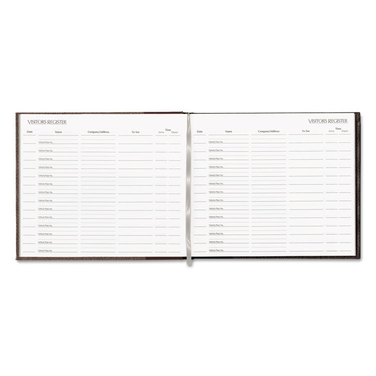 Hardcover Visitor Register Book, Burgundy Cover, 9.78 X 8.5 Sheets, 128 Sheets/book