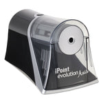 Ipoint Evolution Axis Pencil Sharpener, Ac-Powered, 4.25 X 7 X 4.75, Black/silver