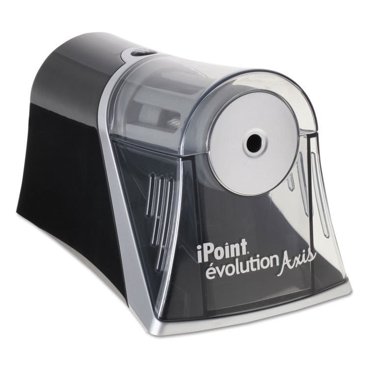 Ipoint Evolution Axis Pencil Sharpener, Ac-Powered, 4.25 X 7 X 4.75, Black/silver