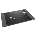 Monticello Desk Pad, with Fold-Out Sides, 24 x 19, Black