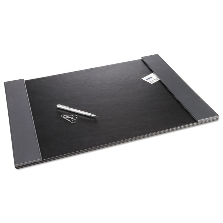 Monticello Desk Pad, with Fold-Out Sides, 24 x 19, Black