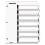 OneStep Printable Table of Contents and Dividers, 31-Tab, 1 to 31, 11 x 8.5, White, White Tabs, 1 Set