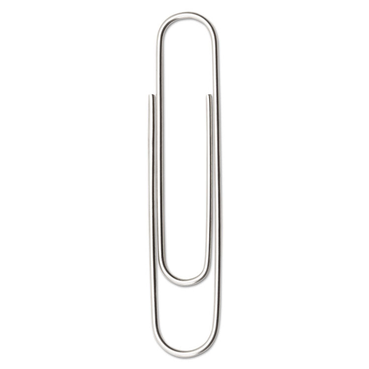 Paper Clips, Jumbo, Smooth, Silver, 100 Clips/Box, 10 Boxes/Pack