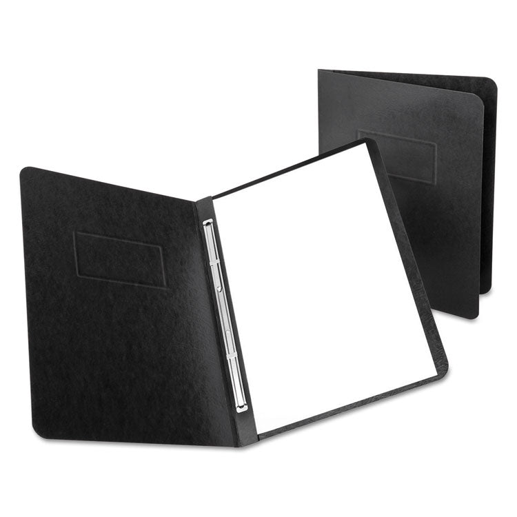 Heavyweight Pressguard And Pressboard Report Cover W/ Reinforced Side Hinge, 2-Prong Metal Fastener, 3" Cap, 8.5 X 11, Black