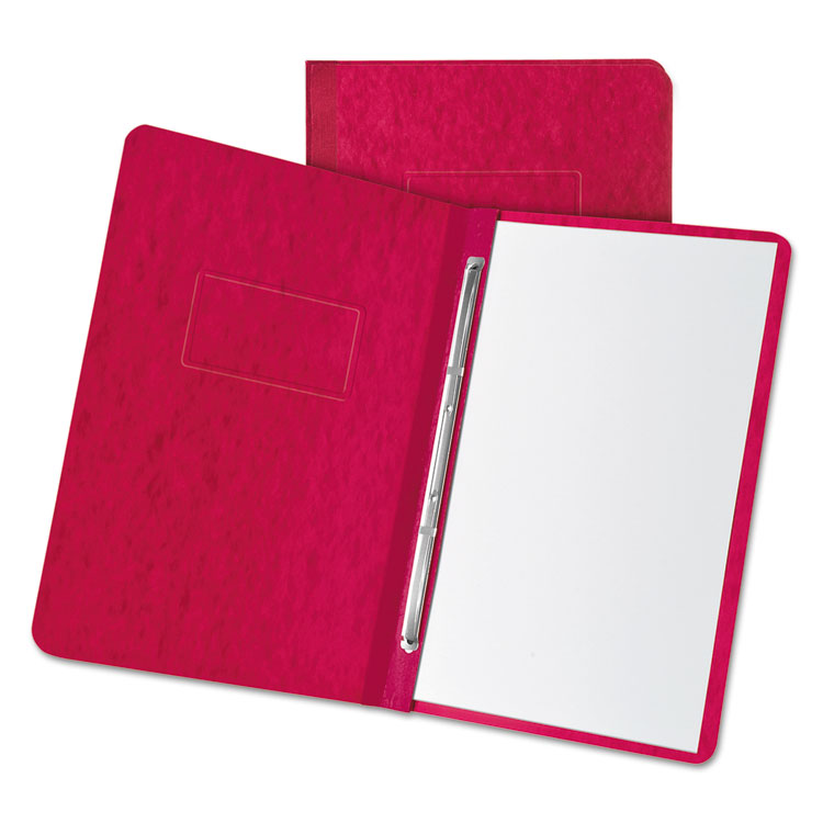 Heavyweight Pressguard And Pressboard Report Cover W/reinforced Side Hinge, 2-Prong Fastener, 3" Cap, 8.5 X 11, Executive Red