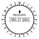 Time And Date Received Round Stamp, Conventional, 2" Diameter