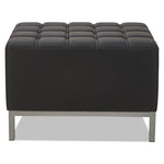 Alera QUB Series Ottoman, 26.38" x 21.5" x 17.5", Black