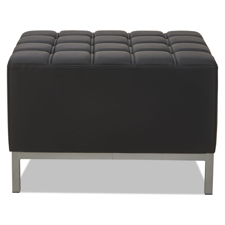 Alera QUB Series Ottoman, 26.38" x 21.5" x 17.5", Black