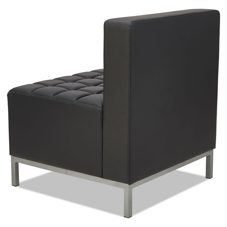 Alera QUB Series Armless L Sectional, Center Seat, 26.38" x 26.38" x 30.5", Black