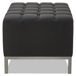 Alera QUB Series Ottoman, 26.38" x 21.5" x 17.5", Black