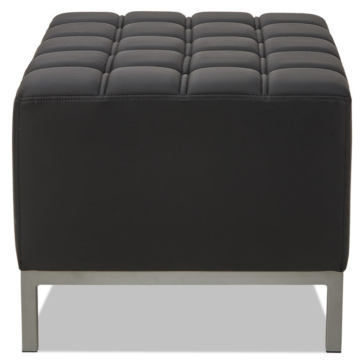 Alera QUB Series Ottoman, 26.38" x 21.5" x 17.5", Black
