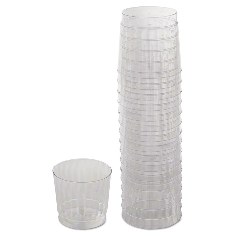 Classicware Tumblers, Rocks Glass, 9 oz, Plastic, Clear, 16/Bag, 15 Bag/Carton