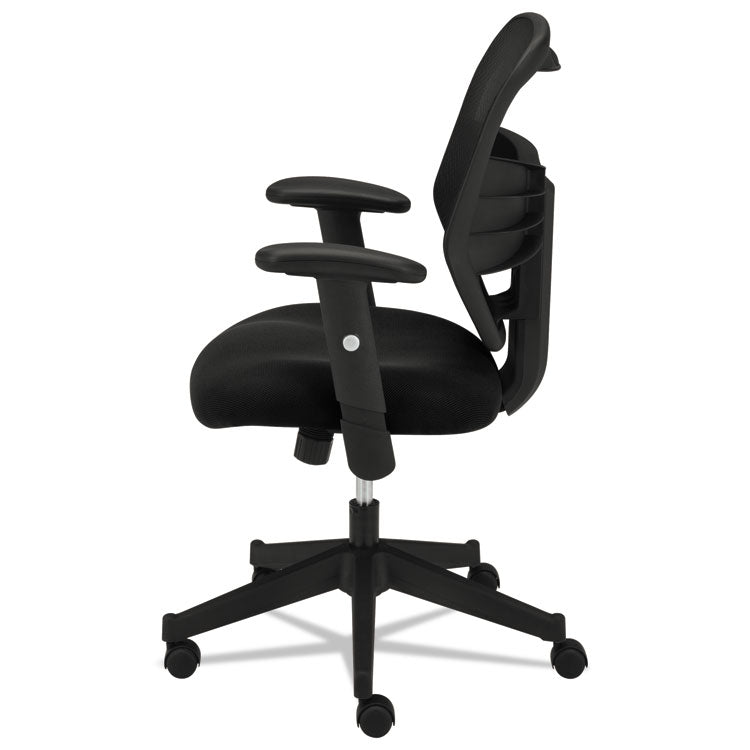 Vl531 Mesh High-Back Task Chair With Adjustable Arms, Supports Up To 250 Lb, 18" To 22" Seat Height, Black
