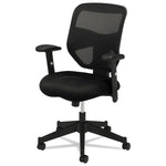 Vl531 Mesh High-Back Task Chair With Adjustable Arms, Supports Up To 250 Lb, 18" To 22" Seat Height, Black