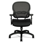 Wave Mesh Mid-Back Task Chair, Supports Up To 250 Lb, 18" To 22.25" Seat Height, Black