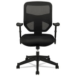 Vl531 Mesh High-Back Task Chair With Adjustable Arms, Supports Up To 250 Lb, 18" To 22" Seat Height, Black