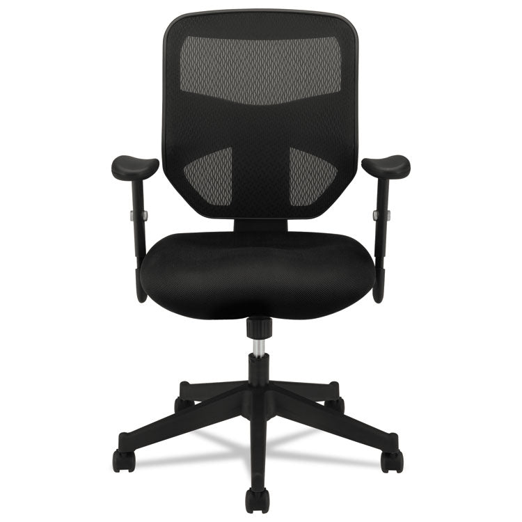 Vl531 Mesh High-Back Task Chair With Adjustable Arms, Supports Up To 250 Lb, 18" To 22" Seat Height, Black