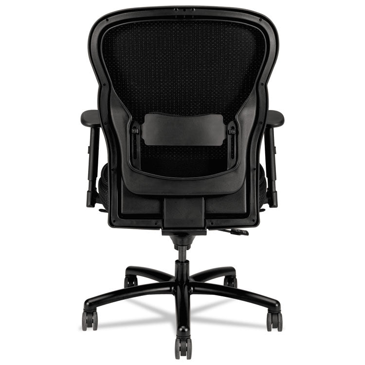 Wave Mesh Big And Tall Chair, Supports Up To 450 Lb, 19.25" To 22.25" Seat Height, Black