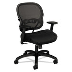 Wave Mesh Mid-Back Task Chair, Supports Up To 250 Lb, 18" To 22.25" Seat Height, Black