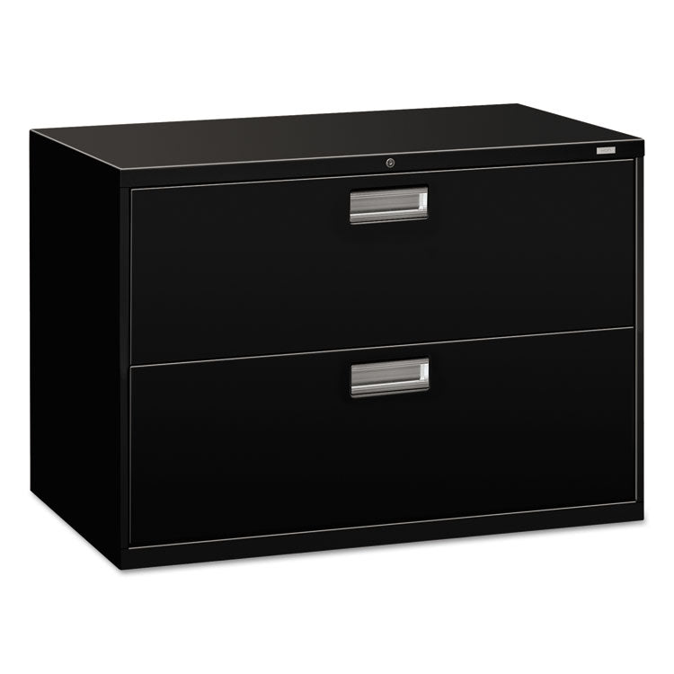 Brigade 600 Series Lateral File, 2 Legal/letter-Size File Drawers, Black, 42" X 18" X 28"