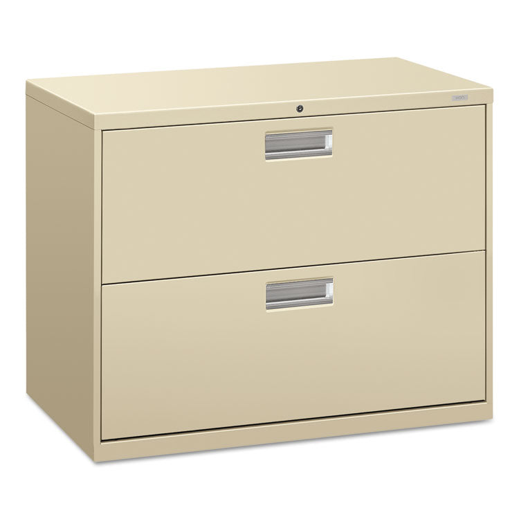Brigade 600 Series Lateral File, 2 Legal/letter-Size File Drawers, Putty, 36" X 18" X 28"