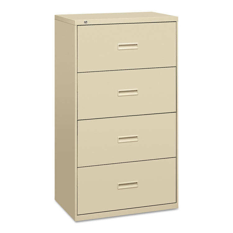400 Series Lateral File, 4 Legal/letter-Size File Drawers, Putty, 30" X 18" X 52.5"
