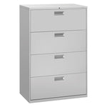 Brigade 600 Series Lateral File, 4 Legal/letter-Size File Drawers, Light Gray, 36" X 18" X 52.5"