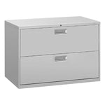 Brigade 600 Series Lateral File, 2 Legal/letter-Size File Drawers, Light Gray, 42" X 18" X 28"