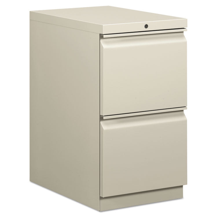 Brigade Mobile Pedestal, Left Or Right, 2 Letter-Size File Drawers, Light Gray, 15" X 22.88" X 28"