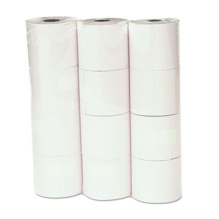 Impact And Inkjet Print Bond Paper Rolls, 0.5" Core, 2.25" X 130 Ft, White, 12/pack