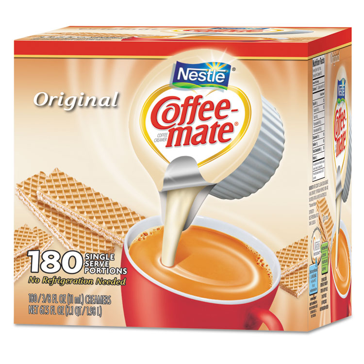 Liquid Coffee Creamer, Original, 0.38 Oz Mini Cups, 180/carton