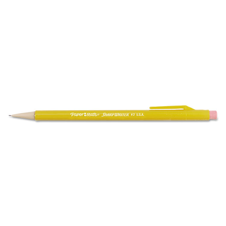 Sharpwriter Mechanical Pencil, 0.7 mm, HB (#2), Black Lead, Classic Yellow Barrel, Dozen