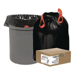 Heavy-Duty Trash Bags, Drawstring, 33 gal, 1.2 mil, 33.5" x 38", Black, 25 Bags/Roll, 6 Rolls/Box