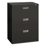 Brigade 600 Series Lateral File, 3 Legal/letter-Size File Drawers, Charcoal, 30" X 18" X 39.13"