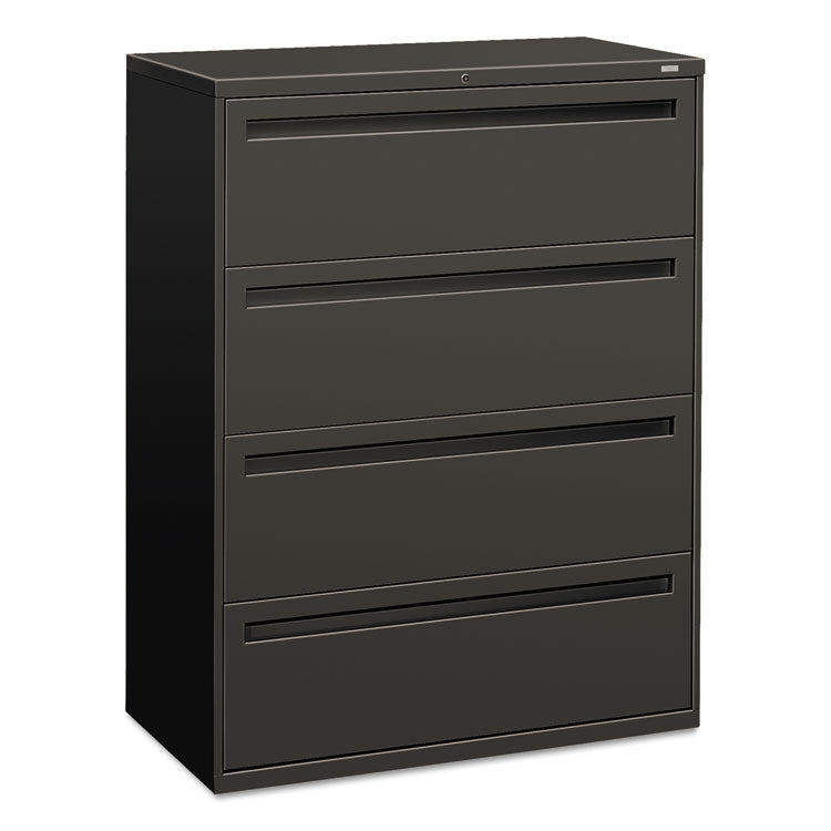 Brigade 700 Series Lateral File, 4 Legal/letter-Size File Drawers, Charcoal, 42" X 18" X 52.5"
