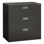 Brigade 600 Series Lateral File, 3 Legal/letter-Size File Drawers, Charcoal, 42" X 18" X 39.13"
