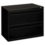 Brigade 700 Series Lateral File, 2 Legal/letter-Size File Drawers, Black, 36" X 18" X 28"