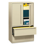 Brigade 700 Series Lateral File, Three-Shelf Enclosed Storage, 2 Legal/letter-Size File Drawers, Putty, 42" X 18" X 64.25"