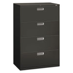 Brigade 600 Series Lateral File, 4 Legal/letter-Size File Drawers, Charcoal, 36" X 18" X 52.5"