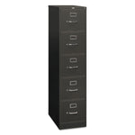310 Series Vertical File, 5 Letter-Size File Drawers, Charcoal, 15" X 26.5" X 60"